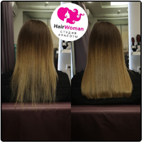 Фото до и после наращивания волос лентами