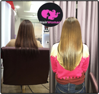 Фото до и после наращивания волос лентами