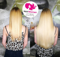 Фото до и после наращивания волос лентами